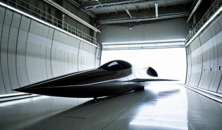 Hypersonic vehicle in flight