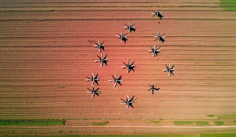 Drone swarm formation
